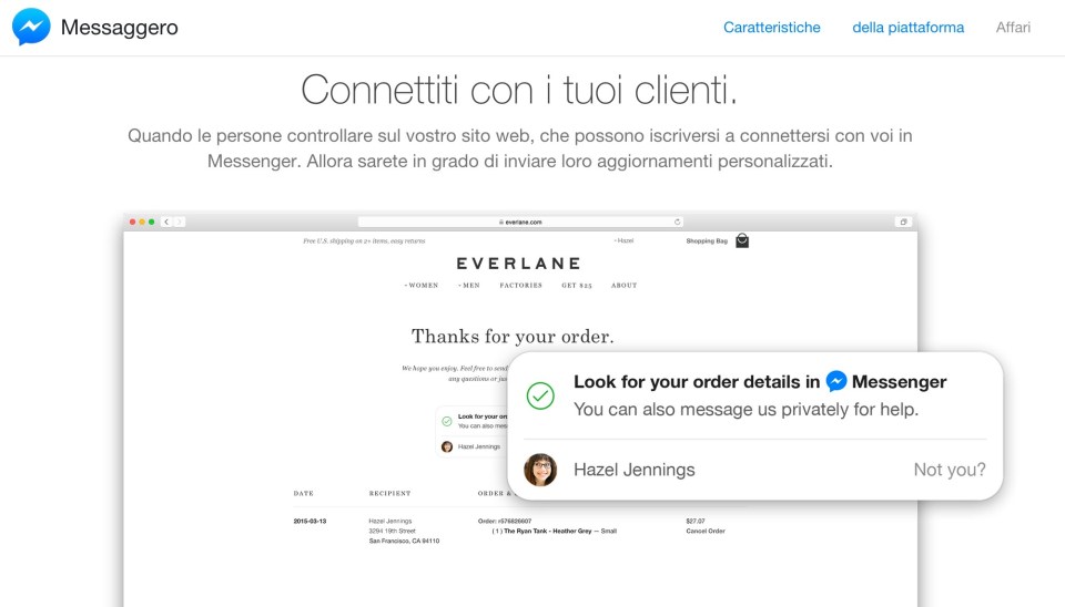 connettiti con i tuoi clienti