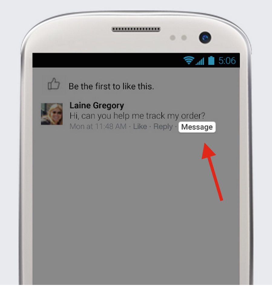 L'azienda risponde con un messaggio privato a un commento pubblico