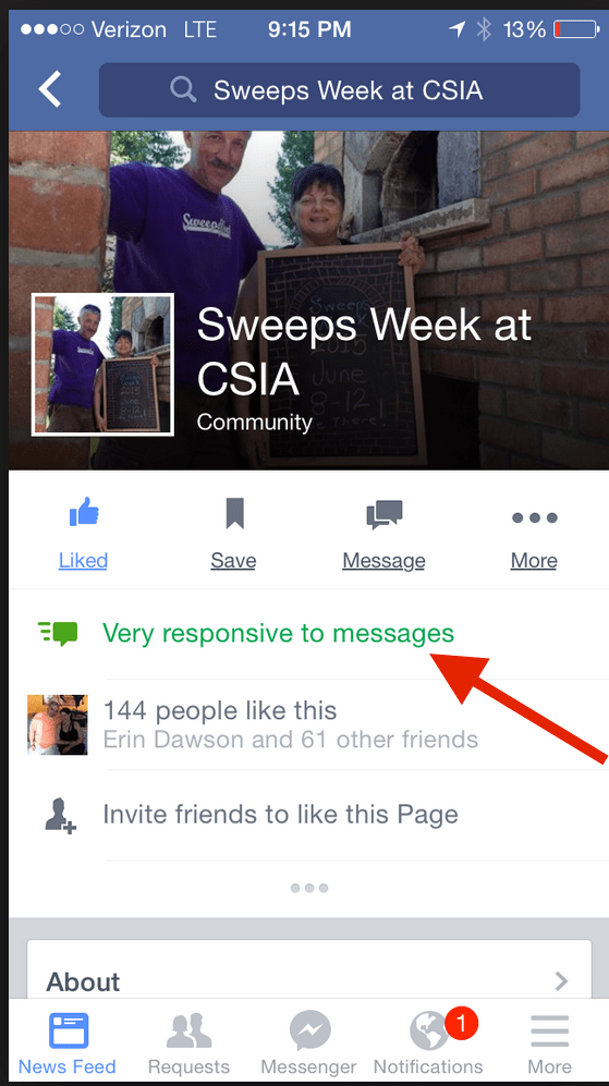 Very responsive to message