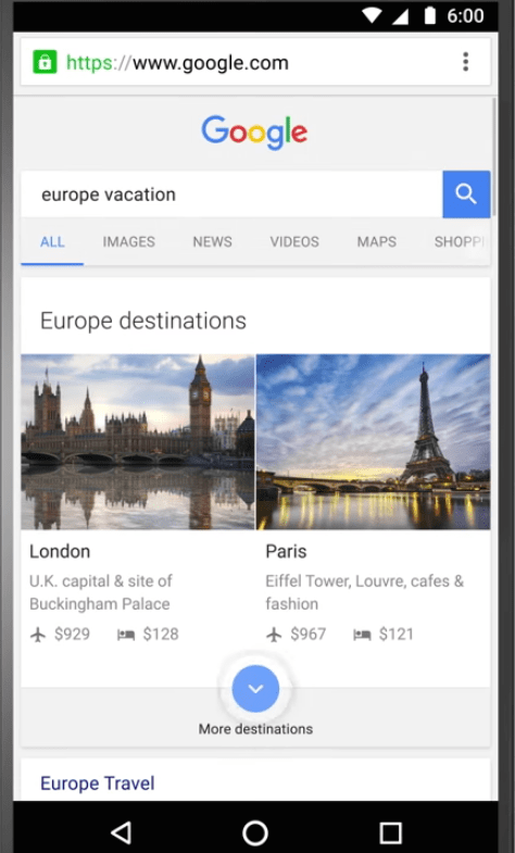 scegli le destyinazioni