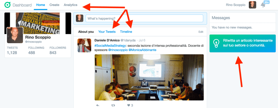 05 - si apre il tuo Dashboard