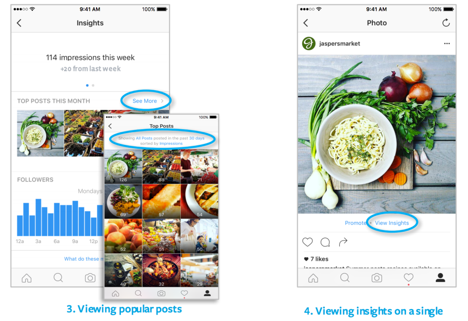 04 - guarda i post più popolari e le statistiche del singolo post