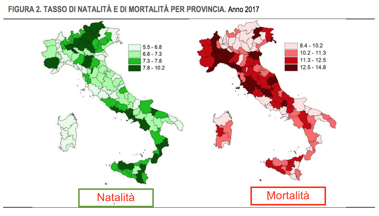 05 - le mappe delle province dove si nasce e si muore