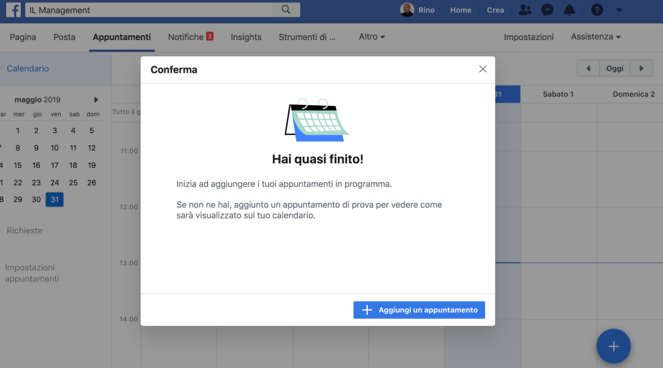 Aggiungi appuntamento
