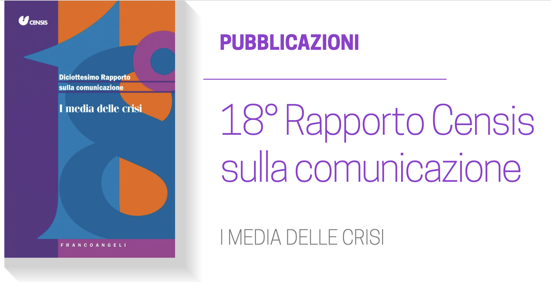 00- censis 18 rapporto comunicazione - copertina